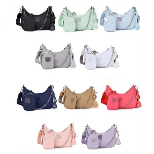 Prada Re-Edition 2005 Nylon Multi-Pouch Shoulder Bag Multicolor