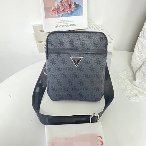 Guess Monogram Casual Crossbody Bag Black
