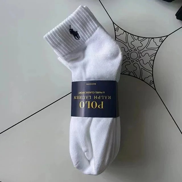 SIX PAIRS 白色中筒【毛巾底】 SIX PAIRS 白色中筒【毛巾底】