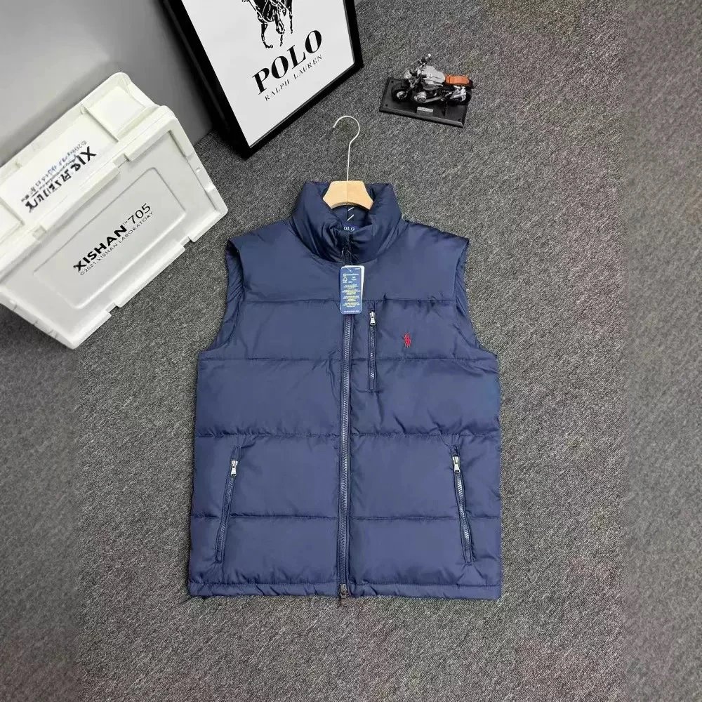 Ralph Lauren最高品质<70%白绒马甲-藏蓝色