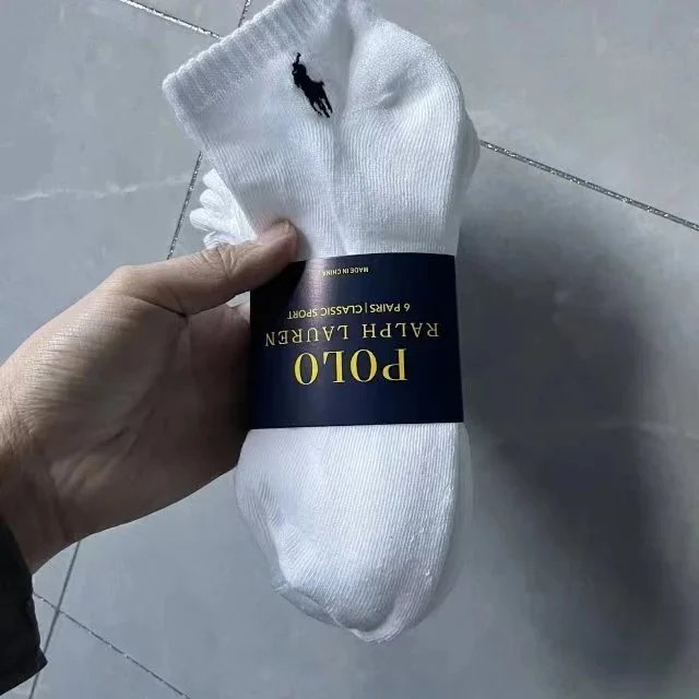SIX PAIRS 白色船袜【毛巾底】