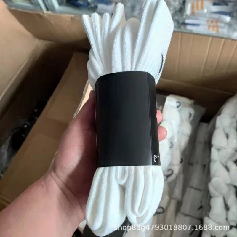 毛巾底长筒白色