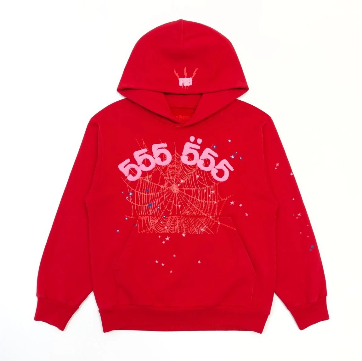 Woeldwide Red Angel Number 555 Hoodie