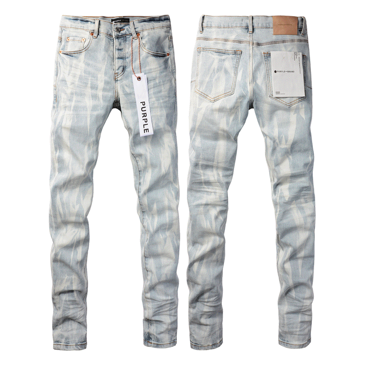 Purple Brand Purple Light Indigo Bleach Slim Fit Jeans Blue