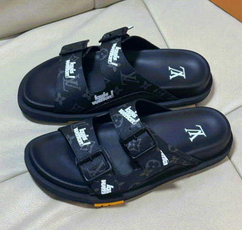 Louis Vuitton LV Rivoli Mule Monogram Canvas Sandals Black