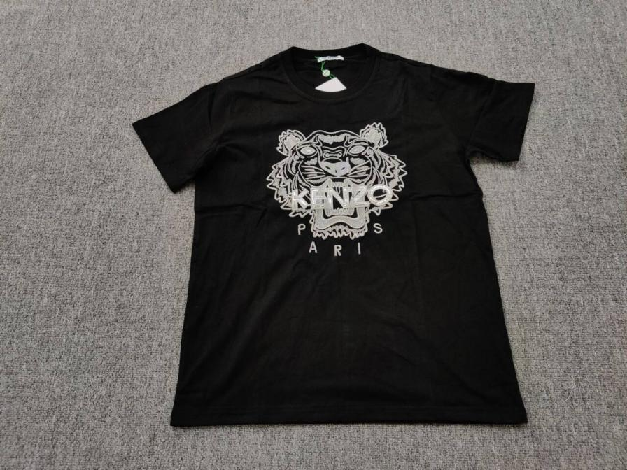 Kenzo Tiger Logo Casual T-Shirt Black