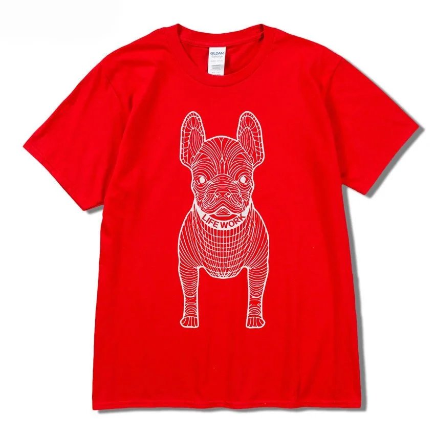 Red with white lettering