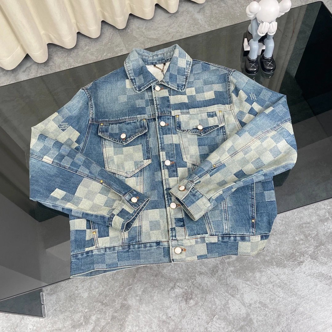 Checkered denim top Checkered denim top