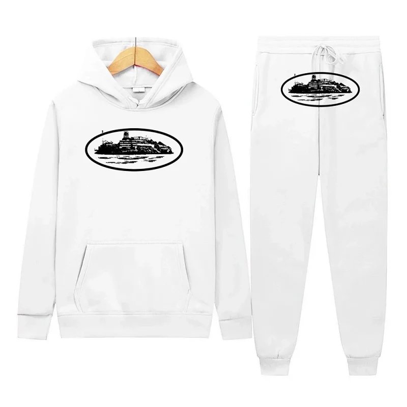 连帽卫衣套装-白色 连帽卫衣套装-白色
